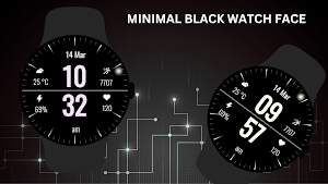 Minimal Black Watch Face Screenshot 1