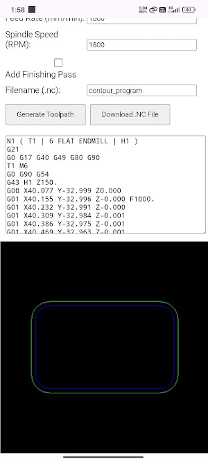 TSRCNC CALCULATOR Screenshot 2