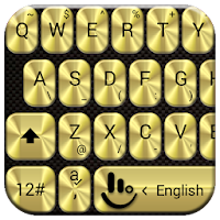 Keyboard Theme Metallic Gold