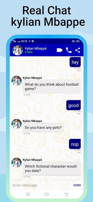 Mbappe Video Call & Chat Screenshot 2