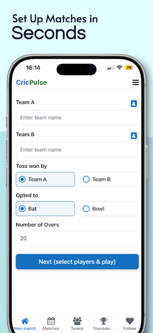 CricPulse -Cricket Scoring App Screenshot 3