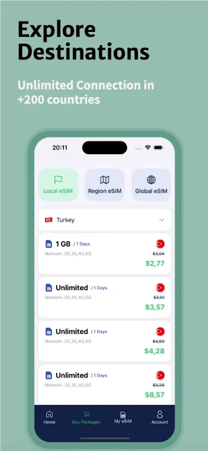 eSim Route Screenshot 2
