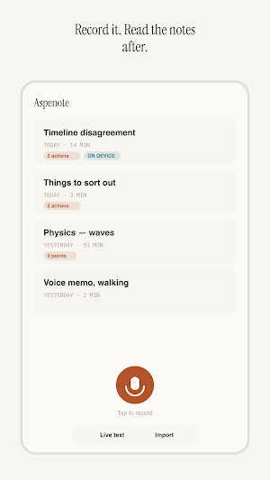 Aspenote Offline Voice to Text Screenshot 0