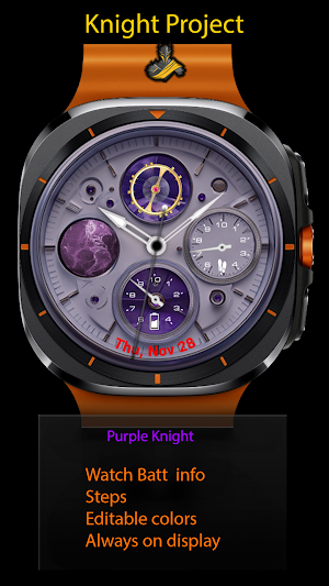 Purpel Knight Watch Face Screenshot 1