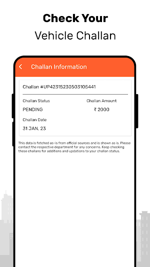 RTO Vehicle Information App Screenshot 2