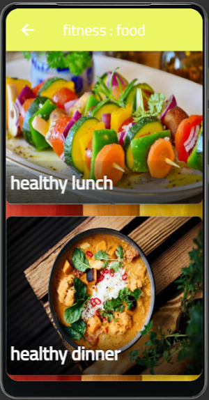 fitness : food Screenshot 0