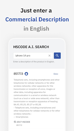 HSCODE AI SEARCH 2022 Screenshot 2