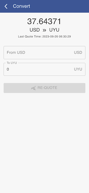 USD to UYU Screenshot 1