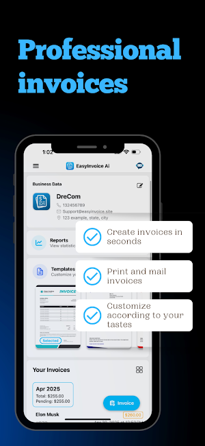 Easy Invoice: Ai Invoice Maker Screenshot 0
