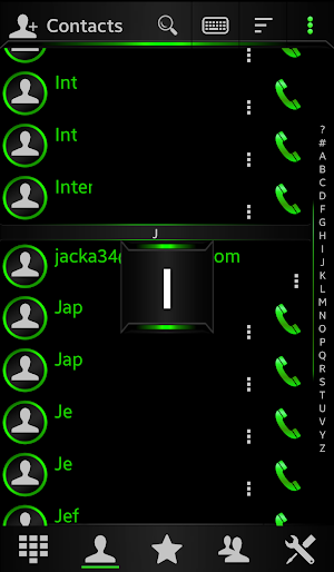 Theme Darkcity gren Rocketdial Screenshot 2