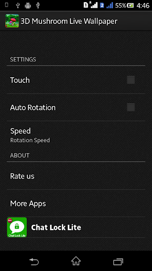 3D Mushroom Live Wallpaper New Screenshot 3