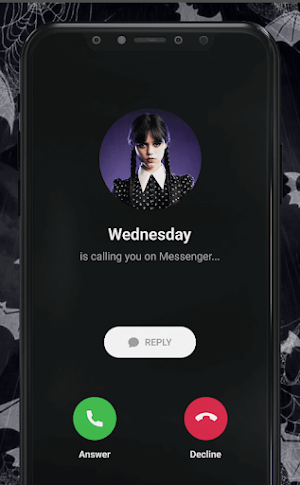 Wednesday Addams Fake Call Screenshot 3
