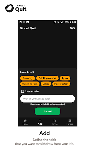 Since I Quit: Save yourself from Bad Habits Screenshot 1
