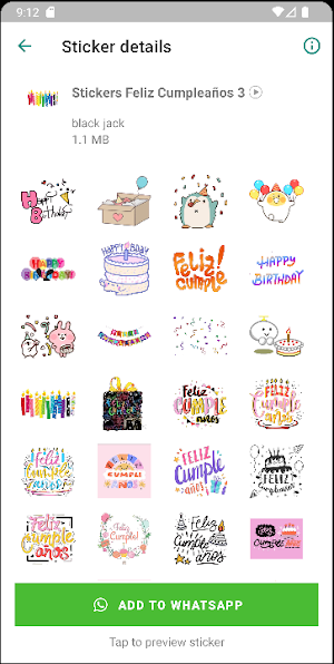 Stickers de Feliz Cumpleaños Screenshot 3