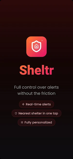 Sheltr - Rocket Alerts Screenshot 0
