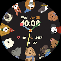 Puppy clock watch face