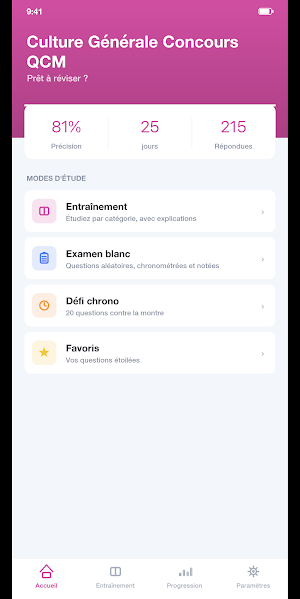 Culture Générale Concours QCM Screenshot 0