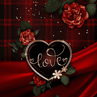 Red Tartan Heart - Wallpaper