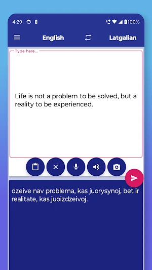Latgalian English Translator Screenshot 2