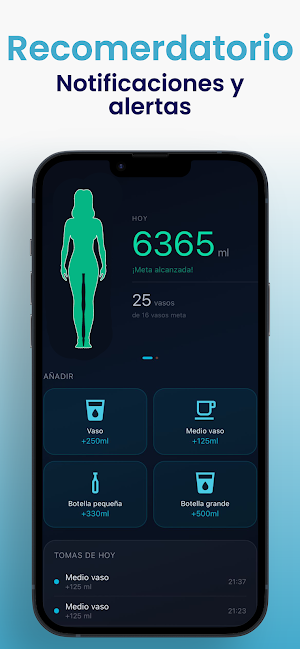 Waty: Agua tracker & reminder Screenshot 2