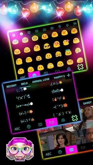 LED Lights Gravity Keyboard Background Screenshot 3