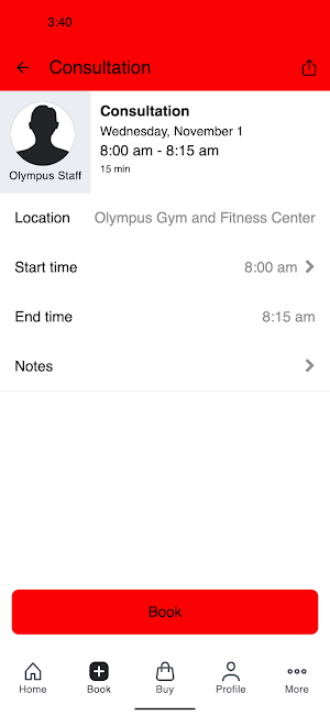 Olympus Gym and Fitness Center Screenshot 2