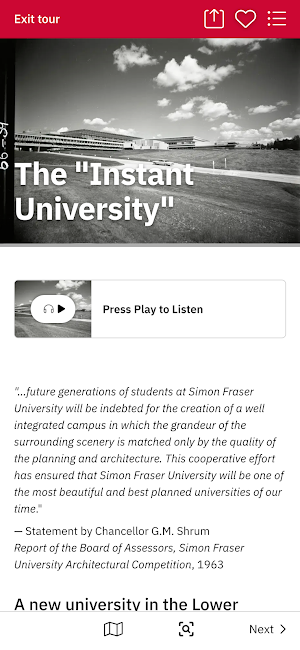 SFU Archives Walking Tours Screenshot 1