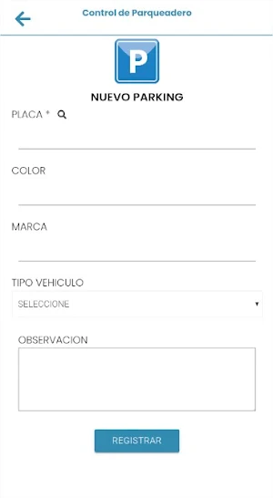 Control de Parqueadero Screenshot 3