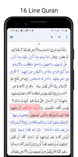 Quran 16 Line Revision Helper Screenshot 0