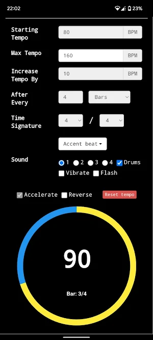 Accelonome - Metronome Screenshot 1