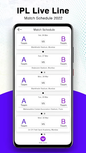 Live Line Fast Cricket Score Screenshot 1