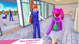 Anime School Girl Love sim Screenshot 1