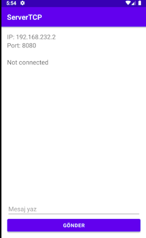 Sunucu Oluştur (TCP Server) Screenshot 2