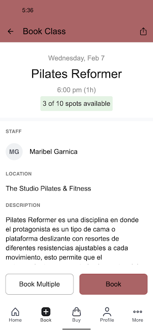 The Studio Pilates & Fitness Screenshot 2