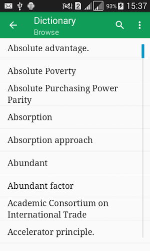 Economic Terms Dictionary Screenshot 0