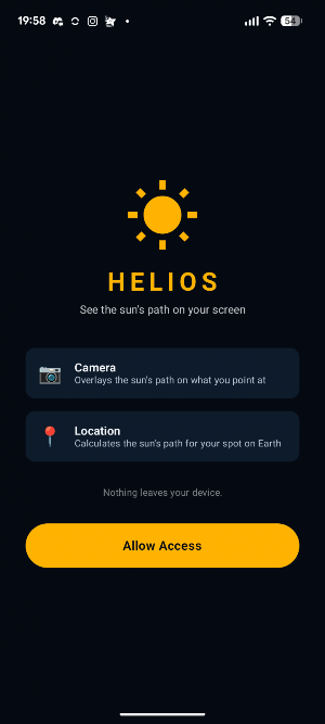 Helios — Solar Sun Path AR Screenshot 0
