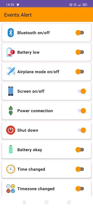 Events Alert Screenshot 0
