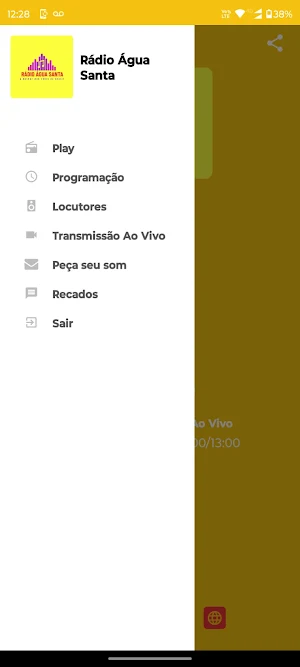 Rádio Água Santa Screenshot 2