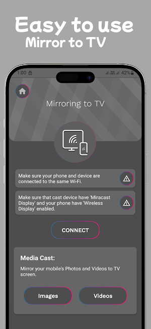 MiCast: Miracast Android to TV Screenshot 1