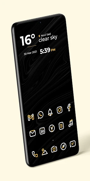 Aline Yellow icon pack - linear yellow icons Screenshot 2
