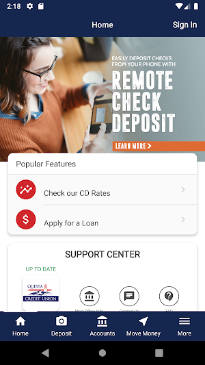 Questa Credit Union Screenshot 0