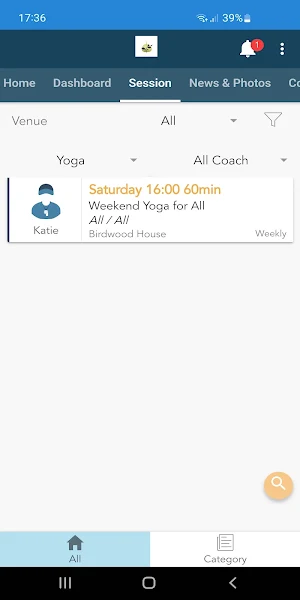 Katies Yoga Collective Screenshot 2