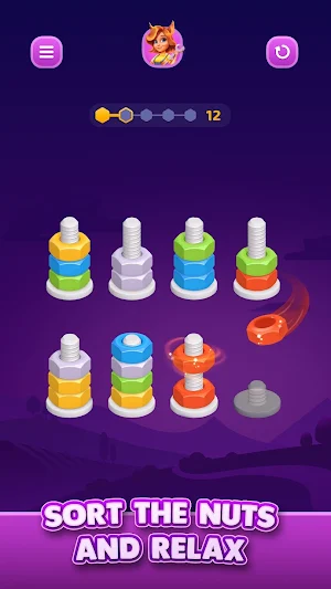 Nut Sort: Color Sorting Puzzle Screenshot 0