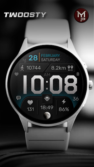 TWOOSTY - Digital Watch Face Screenshot 1