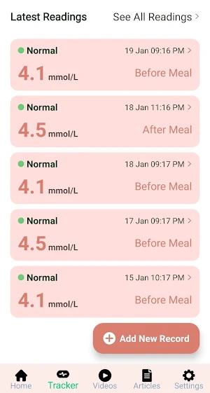 Diabetes Tracker: Blood Sugar Screenshot 1
