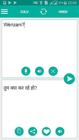 Zulu Hindi Translator Screenshot 1