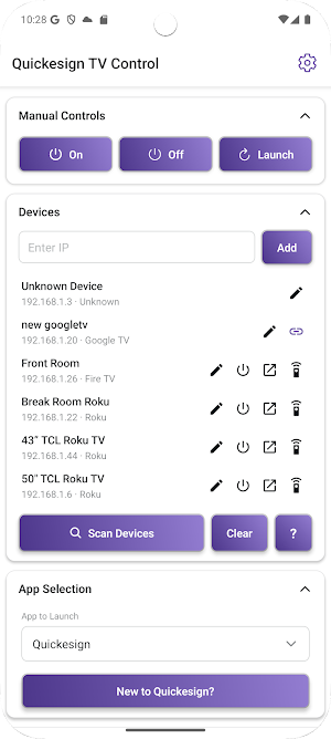 Quickesign TV Control Screenshot 0