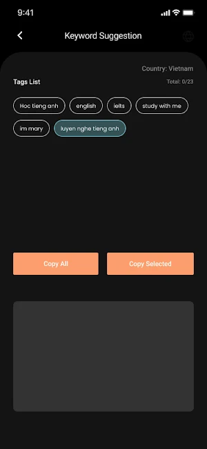 Keyword finder: find your tags Screenshot 3