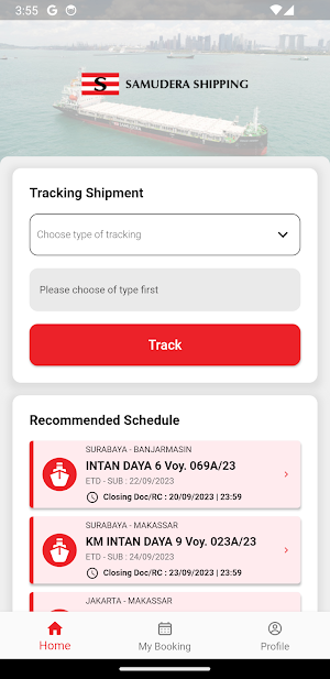 Samudera Shipping Mobile App Screenshot 0