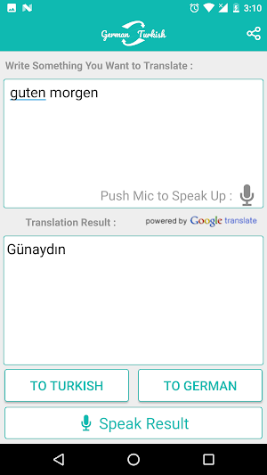 German Turkish Translator Screenshot 2